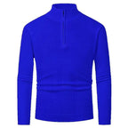 Strickjacke mit Reißverschluss für Herren mit Stehkragen aus Wolle Blau 15