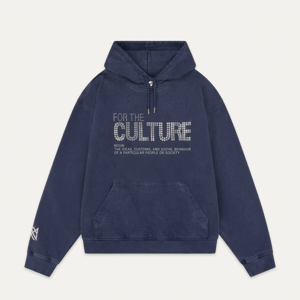 Sweatjacke für Damen im Oversize-Stil aus reiner Baumwolle mit Strasssteinen Blau 5