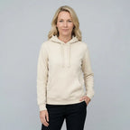 Sweatjacke für Damen mit Kapuze innen angeraut im sportlichen Stil Beige 11