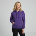 Sweatjacke für Damen mit Kapuze innen angeraut im sportlichen Stil Lila 3