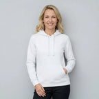 Sweatjacke für Damen mit Kapuze innen angeraut im sportlichen Stil Weiß 6