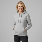 Sweatjacke für Damen mit Kapuze innen angeraut im sportlichen Stil Hellgrau 7