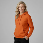 Sweatjacke für Damen mit Kapuze innen angeraut im sportlichen Stil Orange 8