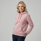 Sweatjacke für Damen mit Kapuze innen angeraut im sportlichen Stil Rosa 9