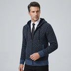 Sweatjacke für Herren aus Baumwolle im eleganten Stil mit Kapuze Dunkelblau 2