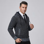 Sweatjacke für Herren aus Baumwolle im eleganten Stil mit Kapuze Dunkelgrau 5
