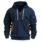 Sweatjacke für Herren mit Kapuze mit Reißverschluss im sportlichen Stil Blau 11