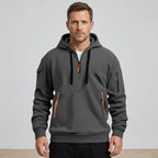 Sweatjacke für Herren mit Kapuze mit Reißverschluss im sportlichen Stil Dunkelgrau 2