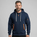 Sweatjacke für Herren mit Kapuze mit Reißverschluss im sportlichen Stil Blau 7