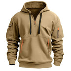 Sweatjacke für Herren mit Kapuze mit Reißverschluss im sportlichen Stil Braun 9