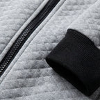Sweatjacke für Herren mit Stehkragen mit Reißverschluss im sportlichen Stil Hellgrau 8