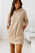 Sweatkleid mit Kapuze für Damen | Beige