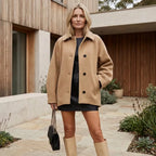 Trenchcoat für Damen im klassischen Stil mit tailliertem Schnitt für den Übergang Beige 2