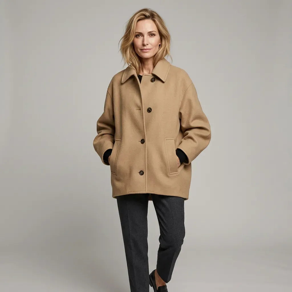 Trenchcoat für Damen im klassischen Stil mit tailliertem Schnitt für den Übergang Beige 4