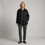 Trenchcoat für Damen im klassischen Stil mit tailliertem Schnitt für den Übergang Schwarz 5