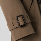 Trenchcoat für Damen klassischer in taillierter Form mit Gürtel Braun 11