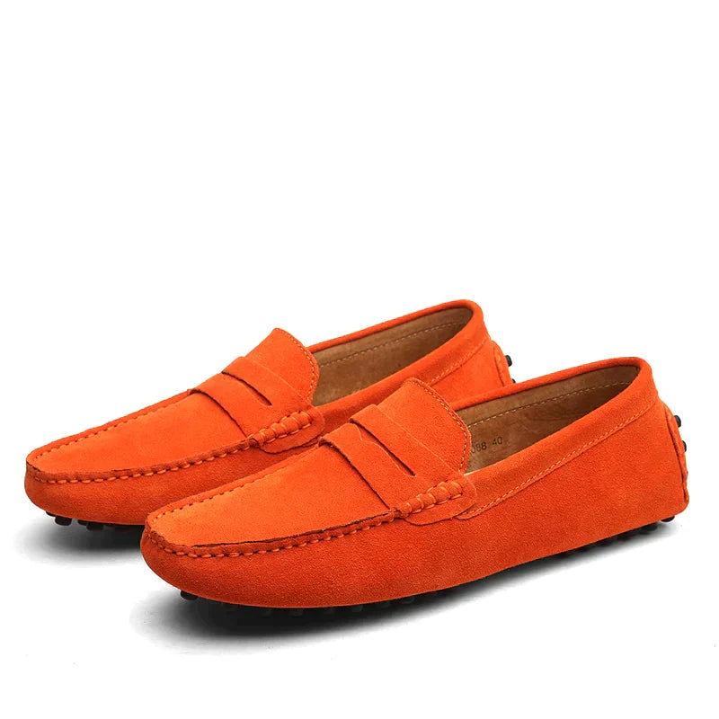 Loafer für Herren im Mokassin Stil aus Wildleder Optik mit weichem Innenfutter