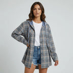 Hemd Jacke für Damen im Casual Oversized Design