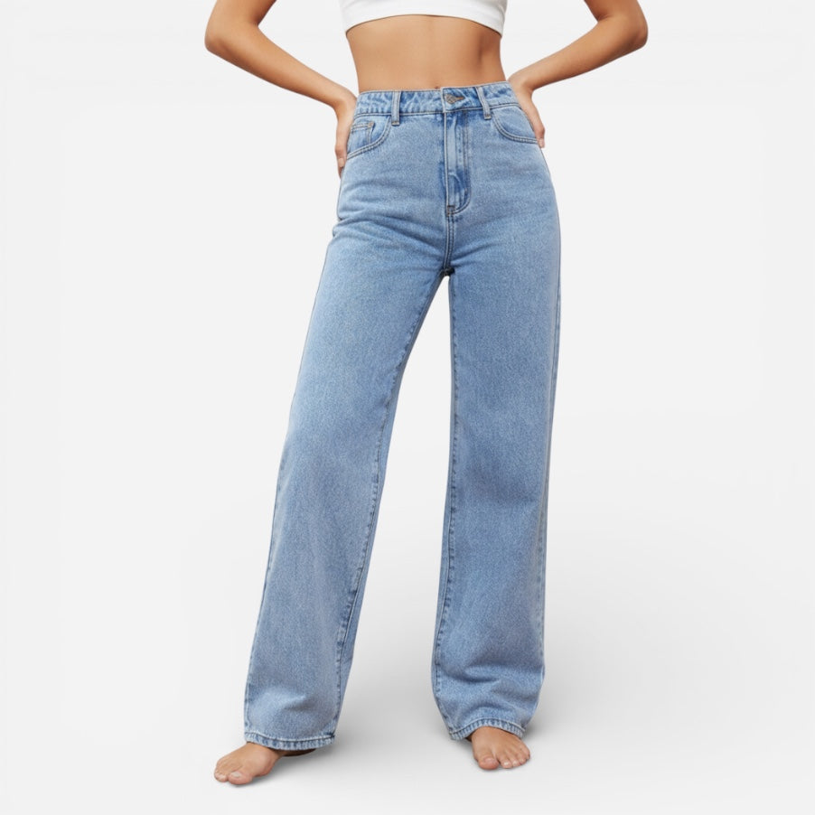 High-Waist Jeans für Damen mit geradem Bein
