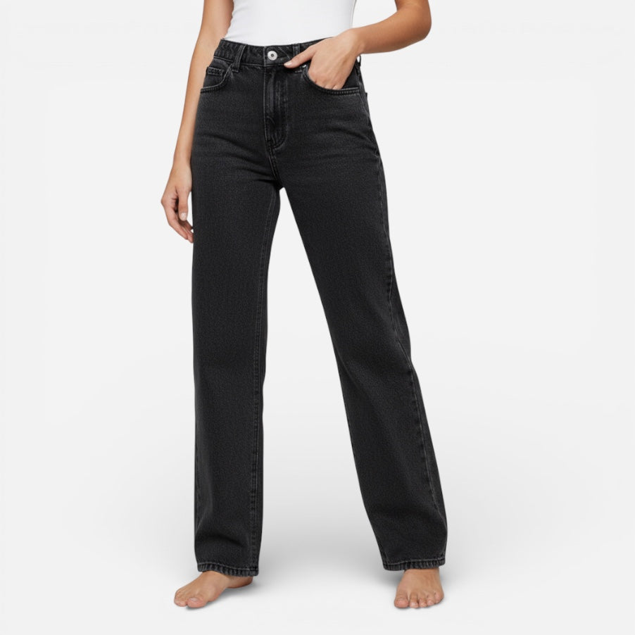 High-Waist Jeans für Damen mit geradem Bein