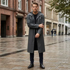 Wasserdichte Jacke für Herren im oversized Stil mit Kapuze in modernem Design Schwarz 2
