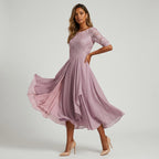 Midikleid aus feinem Tüll mit Spitze für Hochzeitsgäste